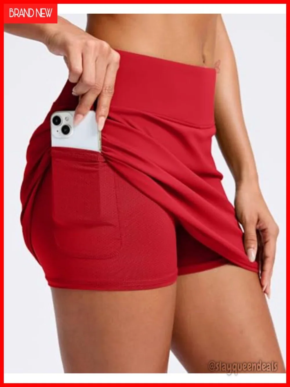 High Waisted Skort with Pockets for Golf Tennis Pickleball